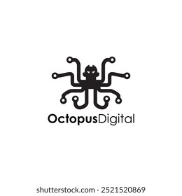 Octopus Digital Logo Vetor Moderno