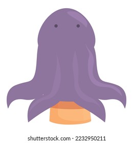 Octopus doll icon cartoon vector. Theatre show. Child play