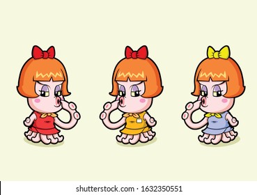 a octopus dressed as a cook
