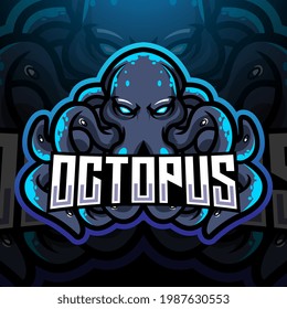 Octopus esport mascot logo design