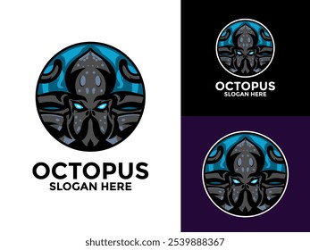 Octopus Esport mascot logo design, Octopus Kraken sport mascot logo design illustration, t shirt and emblem.