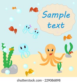 octopus with fish
