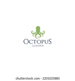 Vector con el logotipo del mar de peces Octopus