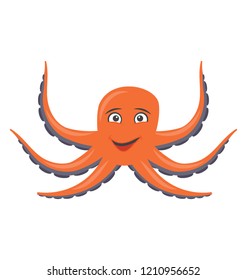 Octopus flat colored icon