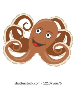Octopus flat colored icon