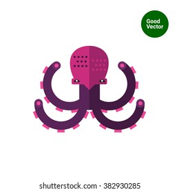 Octopus flat icon