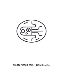 Octopus food linear icon concept. Octopus food line vector sign, symbol, illustration.