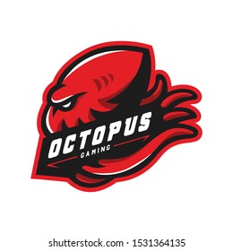 octopus gaming logo esport. kraken logo illustration.