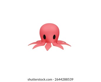 octopus icon 3d illustration render