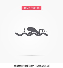 octopus icon. animal sign