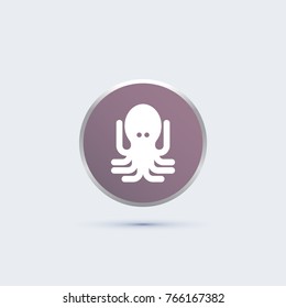 Octopus icon. animal sign