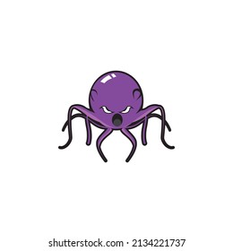 octopus icon cute color illustration vector design cartoon