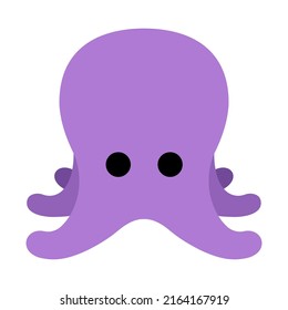 Octopus icon flat design isolated on white background