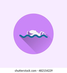 octopus icon. flat style