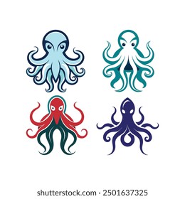 Octopus Icon Illustration - Ideal for T-shirt, Hoodie, and Pillow Cover Designs