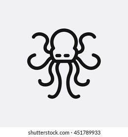 Octopus icon illustration isolated vector sign symbol