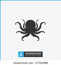 octopus icon illustration isolated vector sign symbol