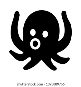 Octopus icon isolated on white background