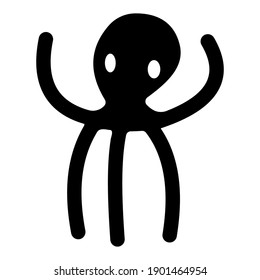 Octopus icon isolated on white background