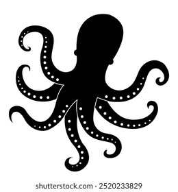 Octopus icon isolated on white background vector illustration