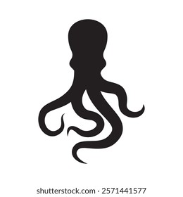 octopus icon. Isolated octopus on white background. Sea creature.