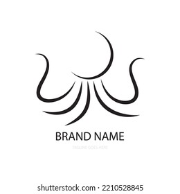 Octopus icon logo illustration free vector
