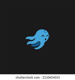 The octopus icon logo swims happily