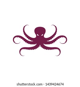 octopus icon logo vector illustration design template