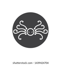 octopus icon logo vector illustration design template