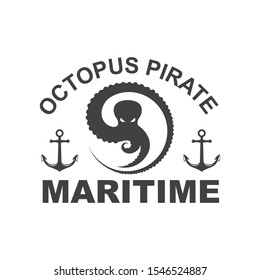 octopus icon logo vector illustration design template