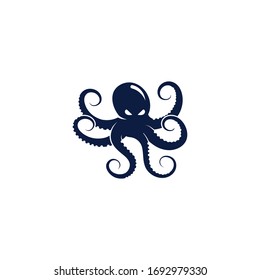 Octopus icon logo vector illustration design template