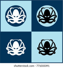 Octopus icon, octopus logo, vector image.