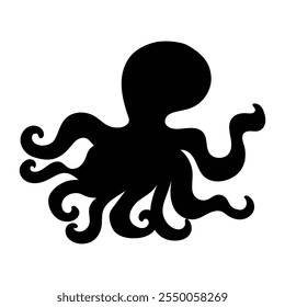 Octopus Icon in the Ocean for Marine Life Design