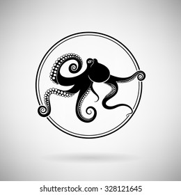 octopus icon on a light background