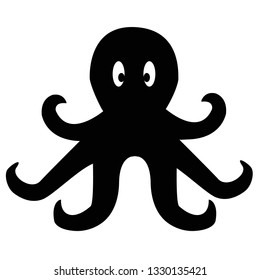 octopus icon on white background. flat style. octopus icon for your web site design, logo, app, UI.