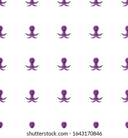 octopus icon pattern seamless isolated on white background. Editable flat octopus icon. octopus icon pattern for web and mobile.