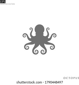 Octopus icon. Sea creature sign. Abstract animal. Vector illustration EPS10 