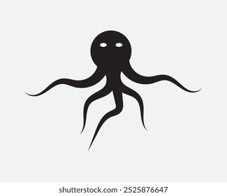 octopus icon. silhouette Octopus icon. vector illustration.