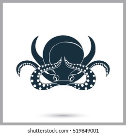 Octopus icon. Simple design for web and mobile