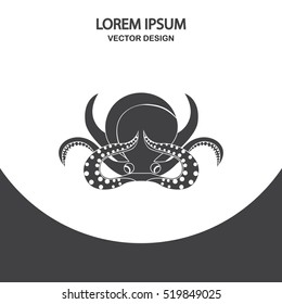 Octopus icon. Simple design for web and mobile