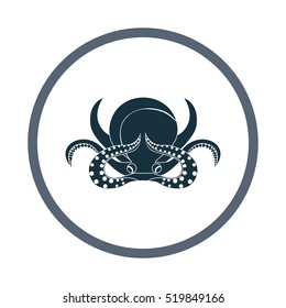 Octopus icon. Simple design for web and mobile