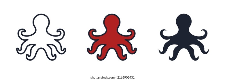 octopus icon symbol template for graphic and web design collection logo vector illustration