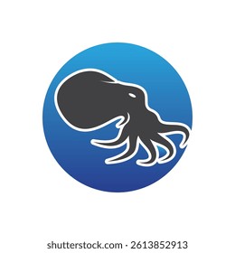Octopus icon and symbol vector template illustration