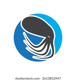 Octopus icon and symbol vector template illustration