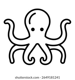 Octopus icon, symbolizing intelligence and flexibility in deep-sea marine life.