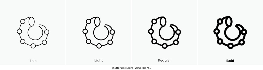 octopus icon. Thin, Light Regular And Bold style design isolated on white background