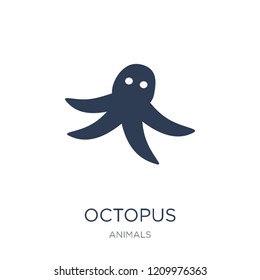 Octopus icon. Trendy flat vector Octopus icon on white background from animals collection, vector illustration can be use for web and mobile, eps10