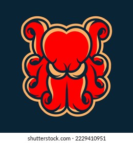 Octopus icon in trendy style isolated on grey background. Animal symbol for your web site design, logo, app, UI. Eps10 vector illustration.