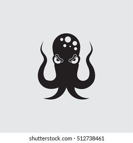 octopus icon vector