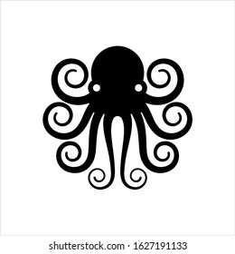 Octopus Icon, Octopus Vector Art Illustration